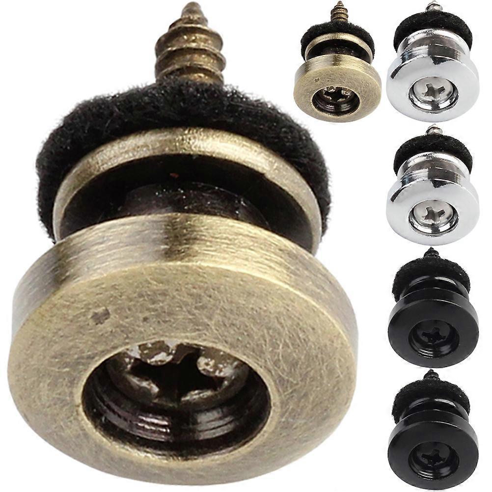 6pcs Durable Guitar Strap Lock Buttons with Pin Design for Acoustic, Electric Guitars & Bass – Easy Installation, No Modification Needed, Premium
