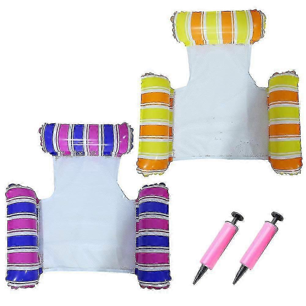 2pcs Pool Floats, Kids Size Inflatable Water Hammock Lounger