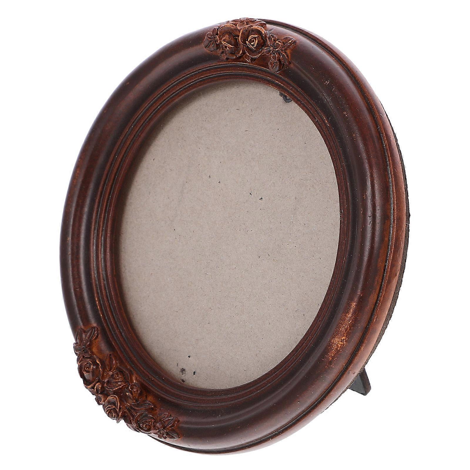 Tabletop Picture Frame Vintage Resin Wall Decoration 12.70X12.70X1.50CM Family Friends Photo Display 1Pack