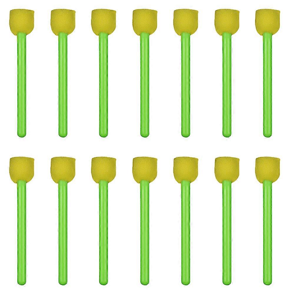 Paint Sponge Mushroom Head Plastic Handle Art Classes DIY Art Tool 10.5X2X2CM Green 20Pcs