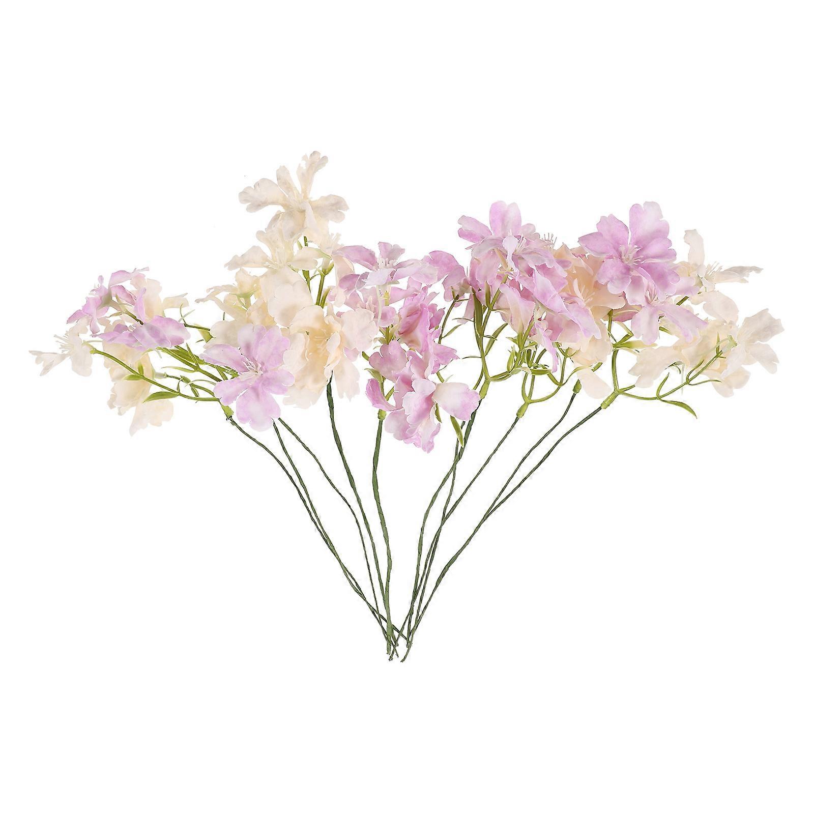 Lifelike Flower Picks Artificial Flower Stems Home Decor Lavender 35.00X7.00X7.00CM Decorative 10Pcs