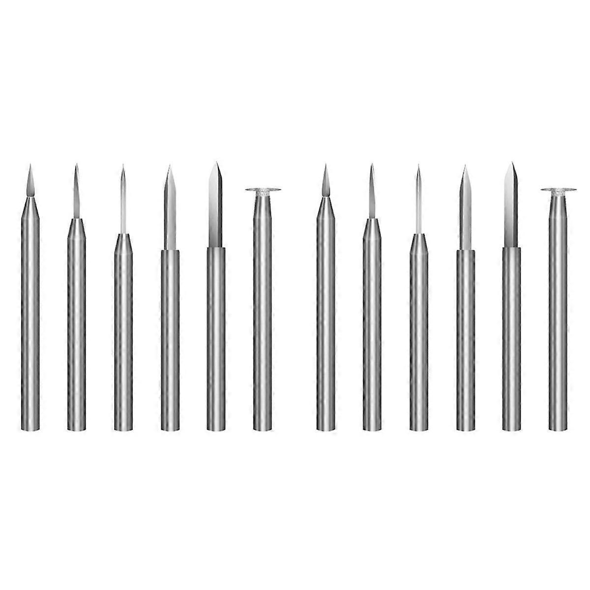 Carving Drill Bits Set for Rotary Tool 6Pcs Engraving Drill Parts 3mm