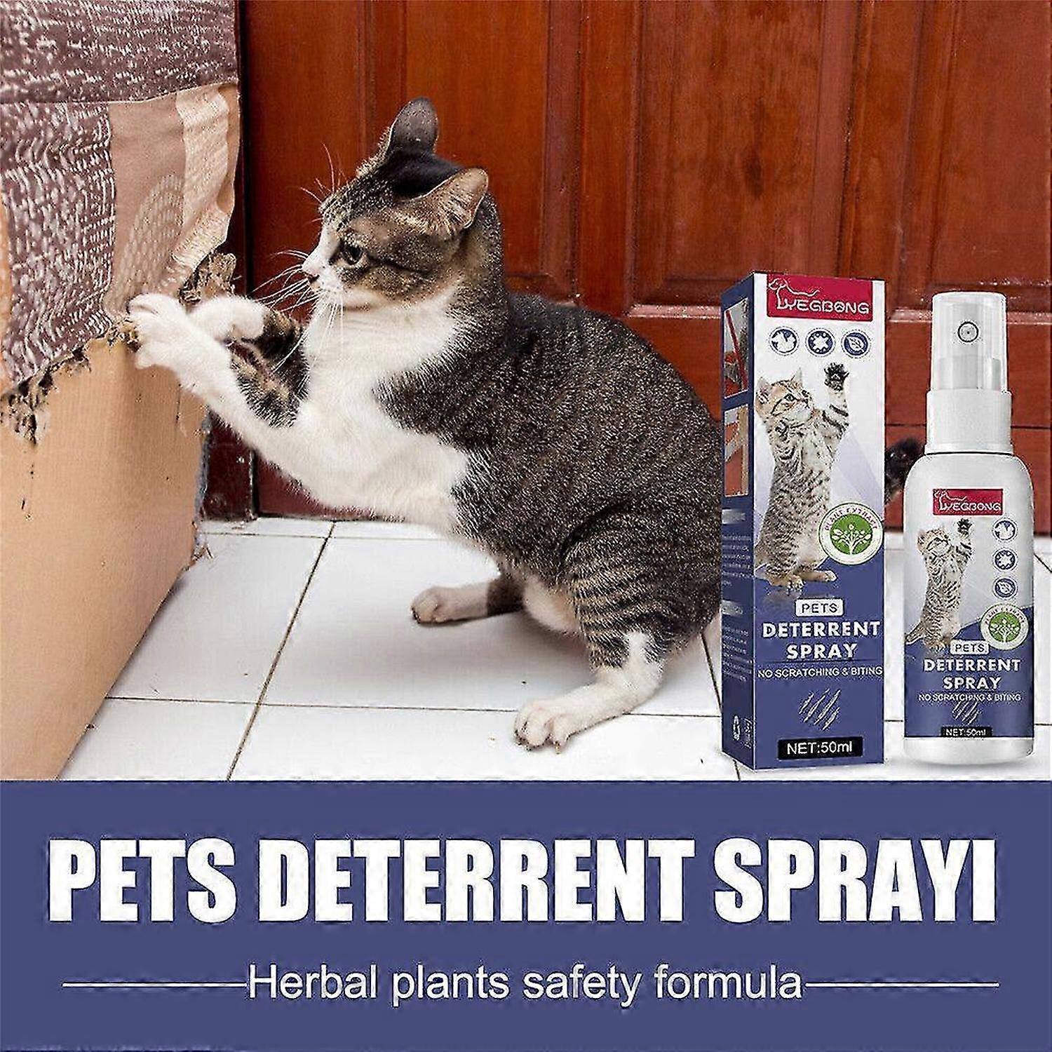 Cat Scratch Deterrent Spray,Cat Spray Training Natural No Stimulation Cats Stop Effectively To Natural Furniture Scratch