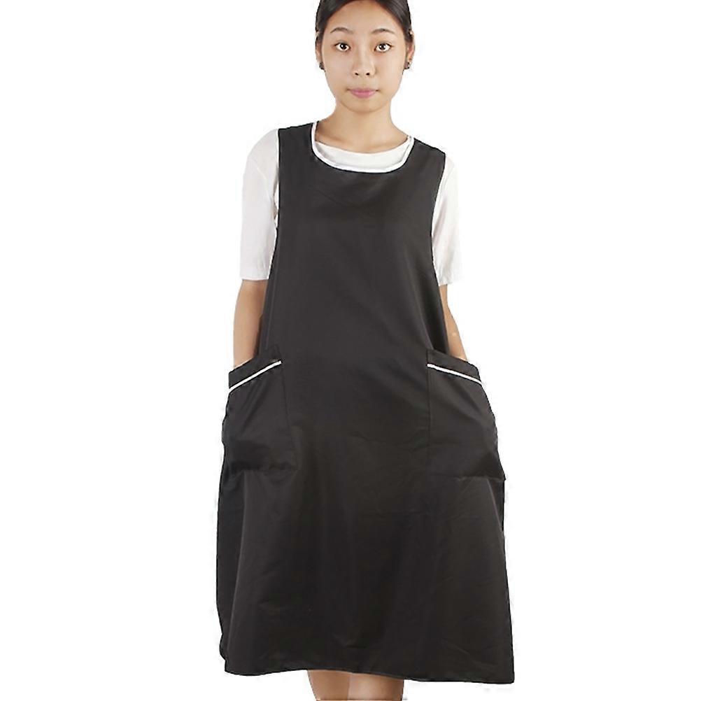 Stylish Black Barber Suspender Apron for Hairdressers – Breathable, Quick Drying Design with Convenient Tool Pockets for Salon Professionals