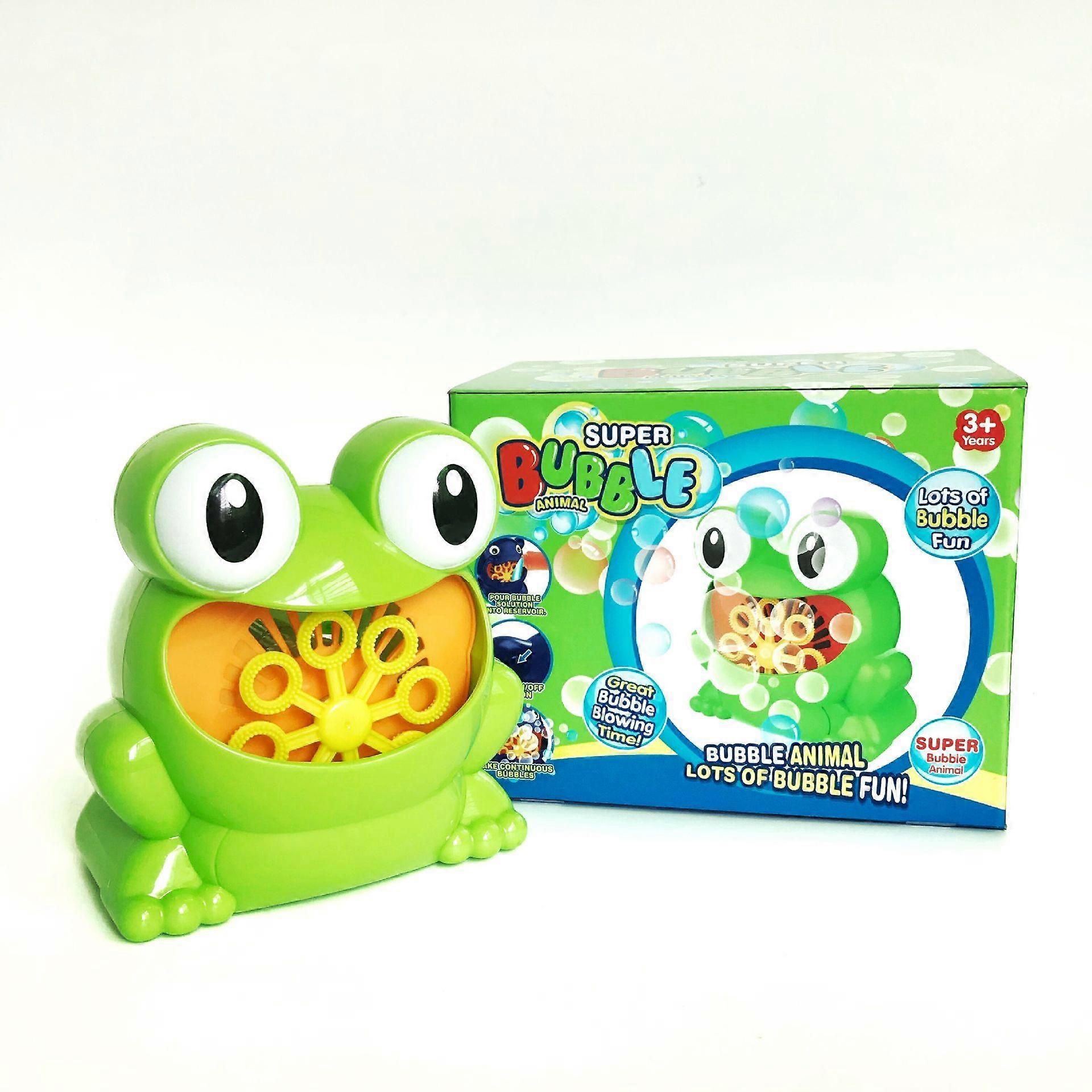 1 Piece Fully Automatic Bubble Machine Bathing Frog Bubble Maker Kids Electric Bubble Blowing Bathroom Bubble Machine Toys