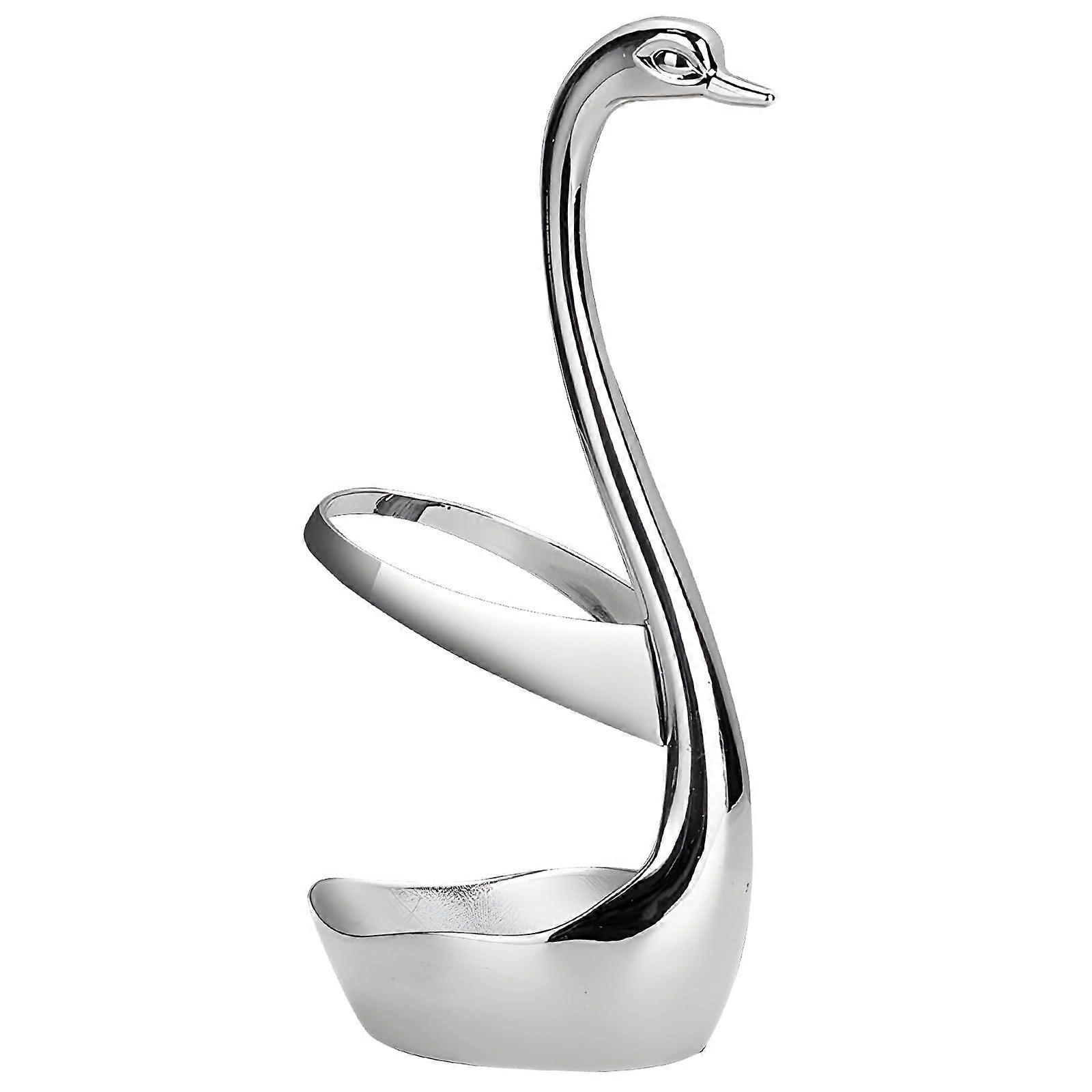 Stainless Steel Chopstick Holder Swan-Shaped, Non-Slip, Silver-Colored Alloy Stand, Easy To Clean, Reusable