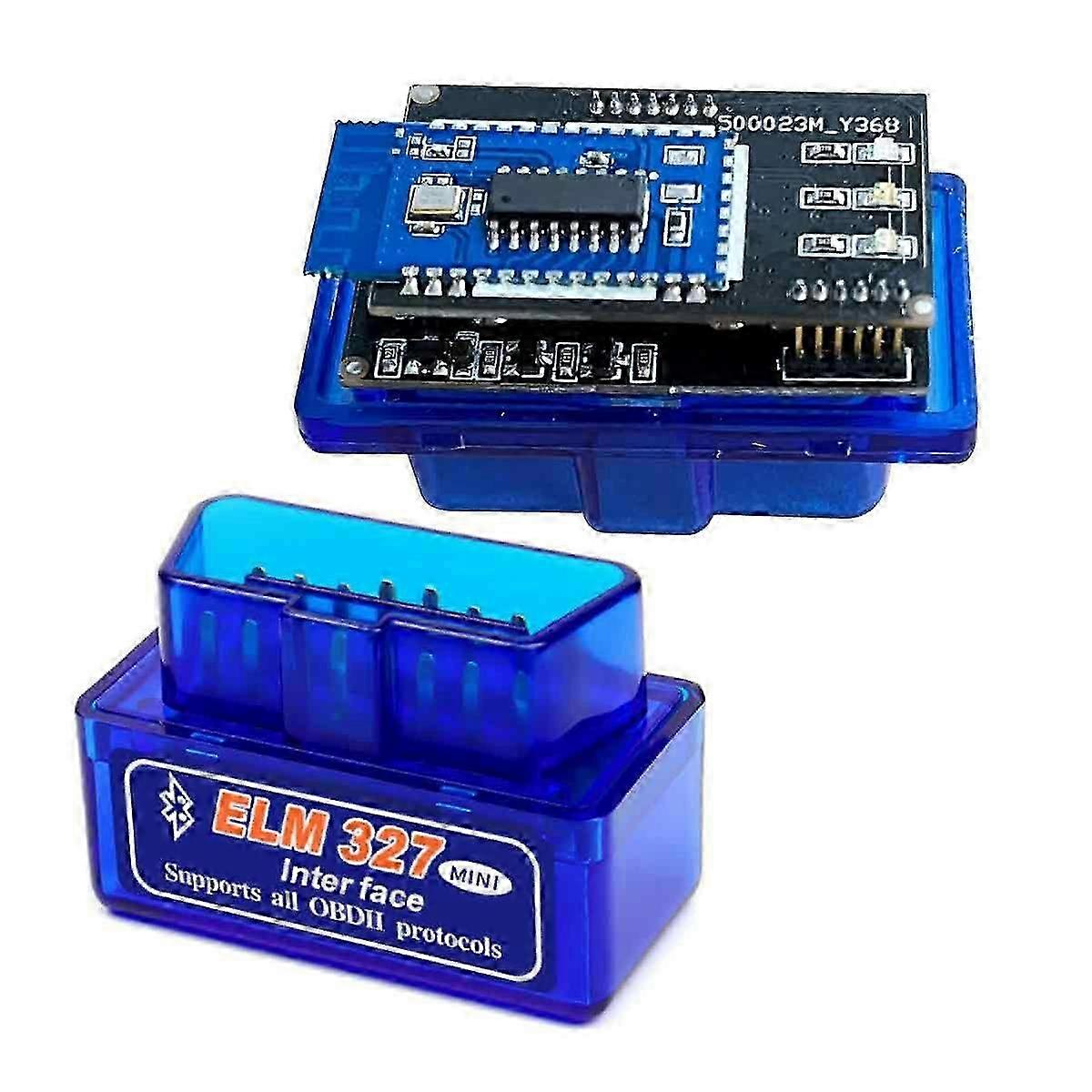 Bluetooth V1.5 Dual Board ELM327 OBD2 Car Fault Detector with Dedicated 25K80 Chip