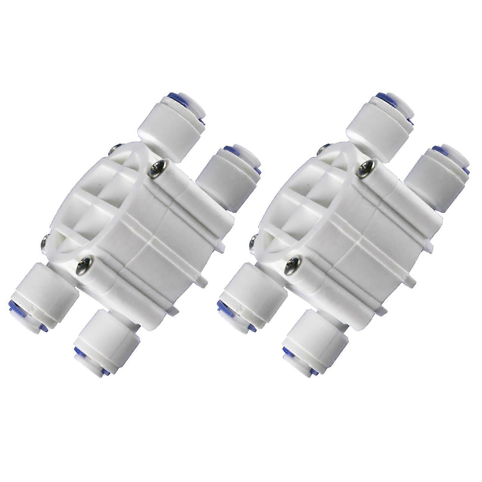 Automatic Shut-off Valve 1/4 Connection 4 Way RO Off Switch Quick Connect for RO Water Purifier System