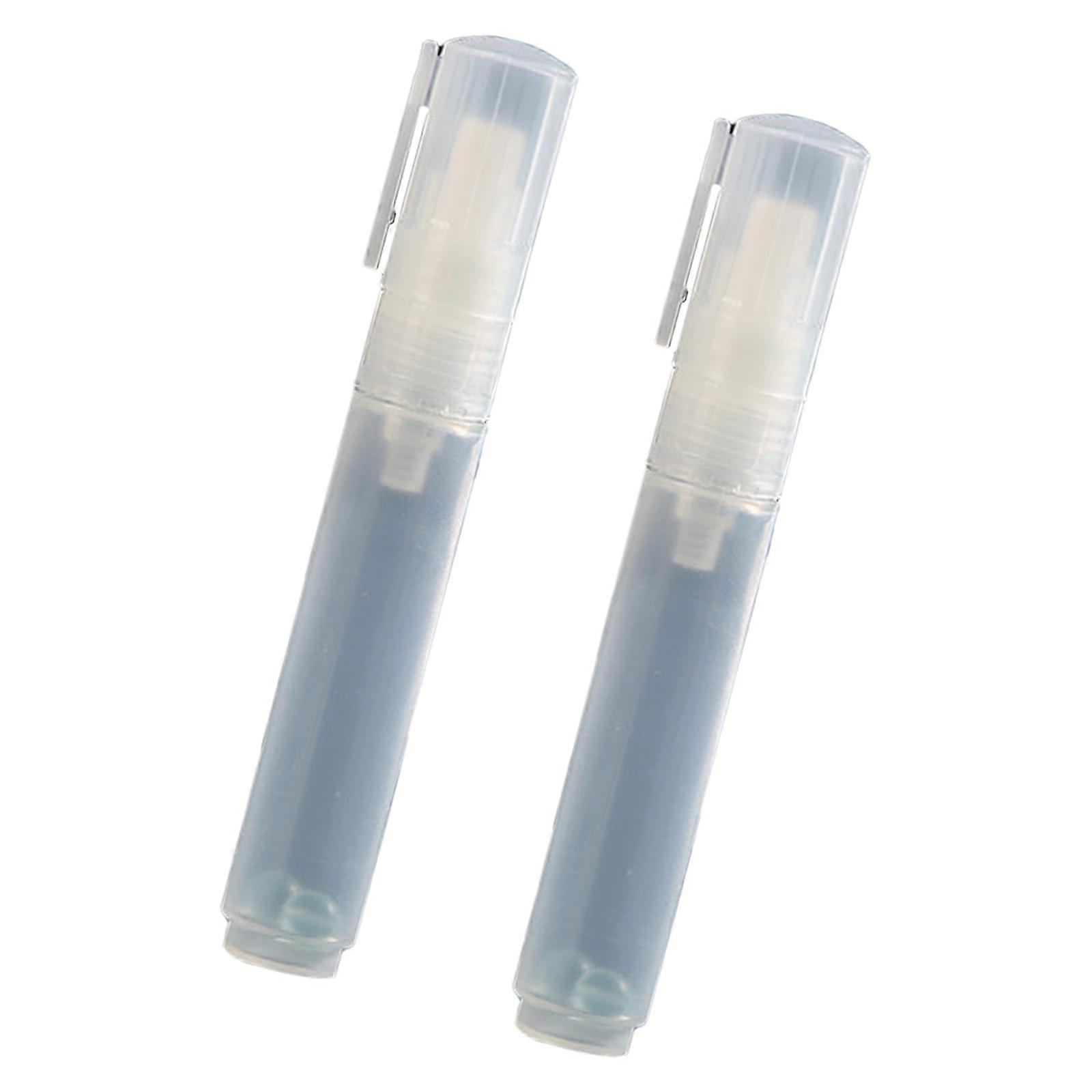 2pcs Acrylic Empty Marker 8mm Flat Tip Refillable Pen for Writing, Painting, and Sketching Smooth Experience