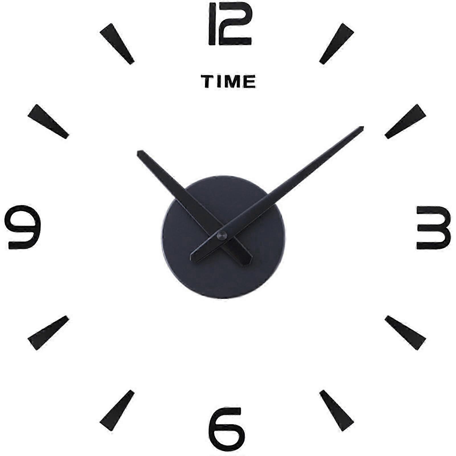 DIY Stereoscopic Frameless Wall Clock Large Number Sticker Clock Good as Housewarming Gift