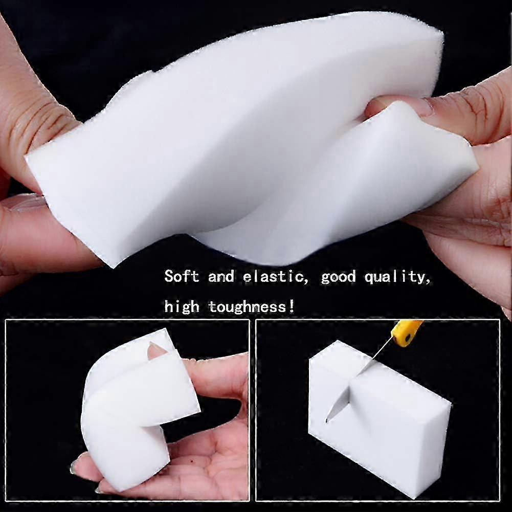 100-Pack Magic Sponge Erasers - Multi-Surface Cleaning Pads