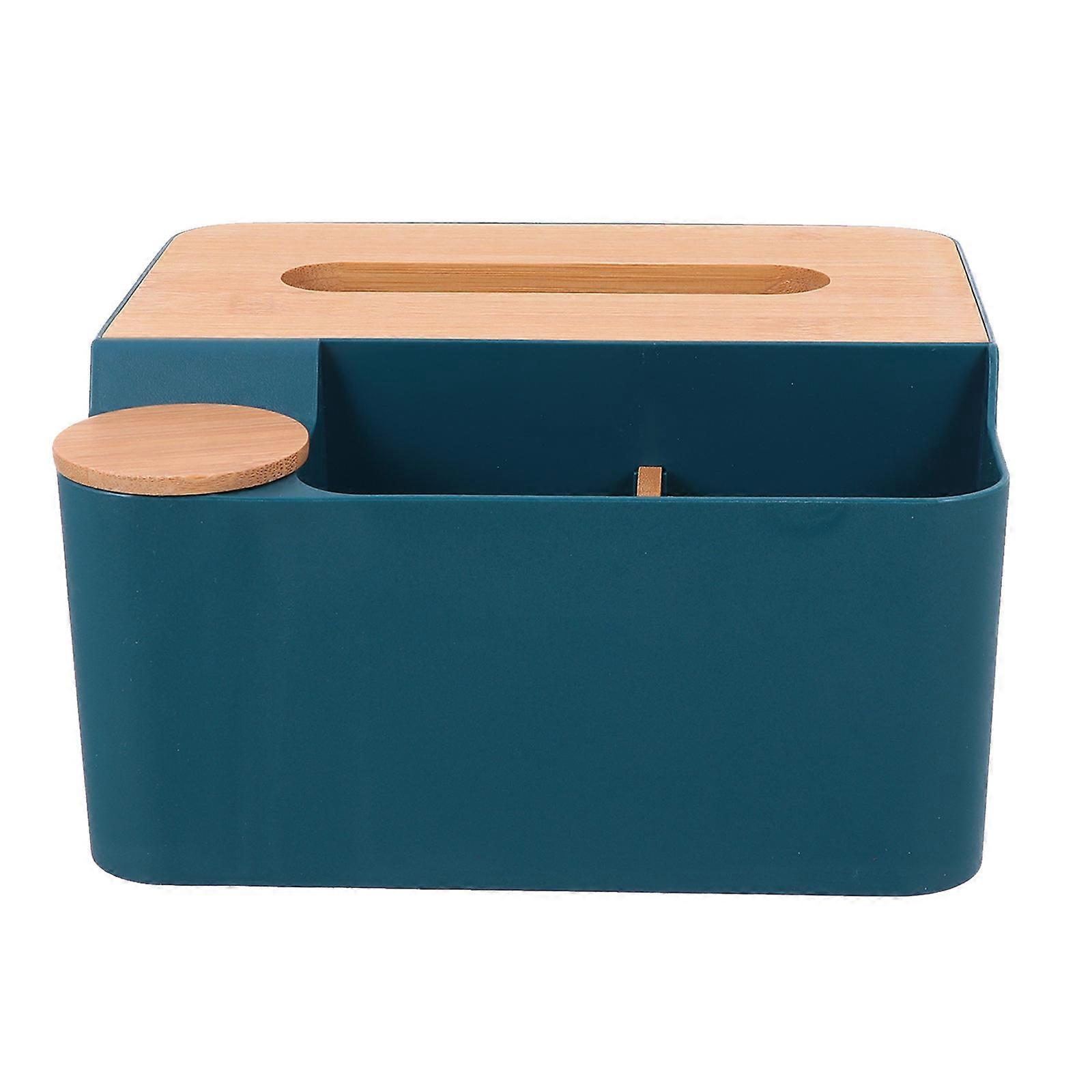 Multifunctional Desktop Tissue Storage Box with Smooth Edge Design, Compact Lightweight Organizer for Home and Office Use