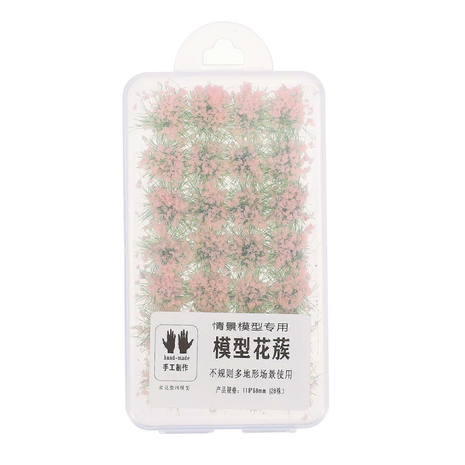 Miniature Pink Resin Plants for Decoration 28pcs Realistic Shape Micro Garden Adornments