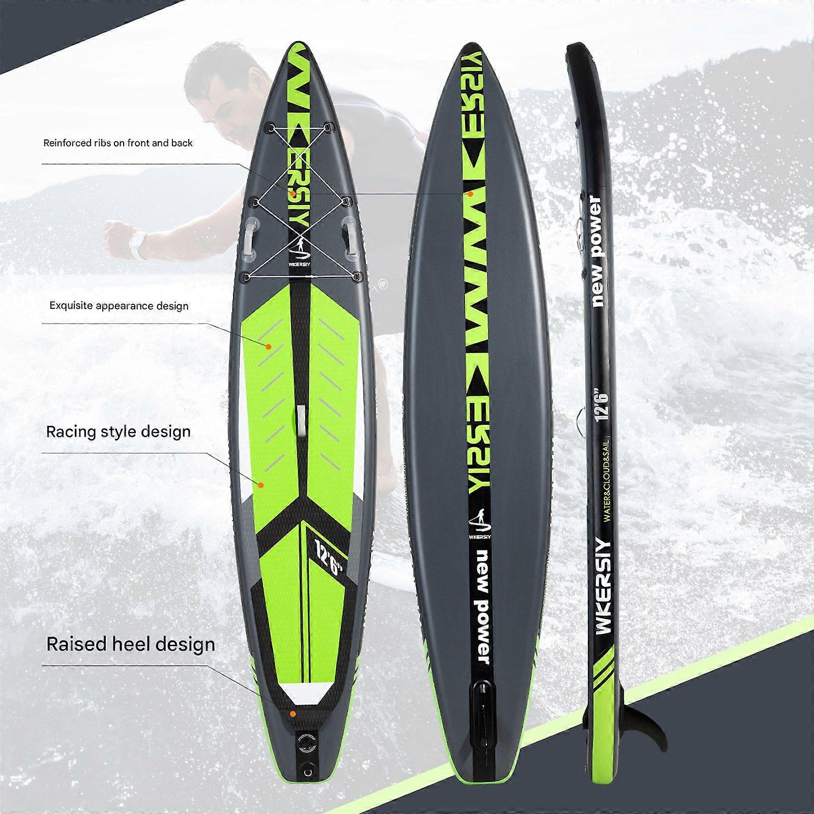 Inflatable Stand Up Paddle Board 12.6 ft Sup SurfBoard with Paddle Accessory NsH