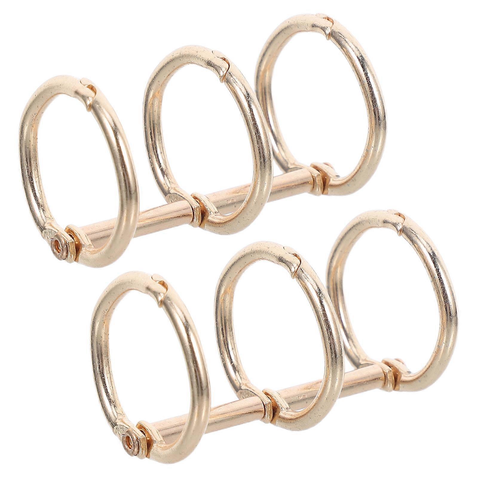 Binder Rings Metal Loose Leaf Organization DIY Projects Circular Simple Design White 2Pcs