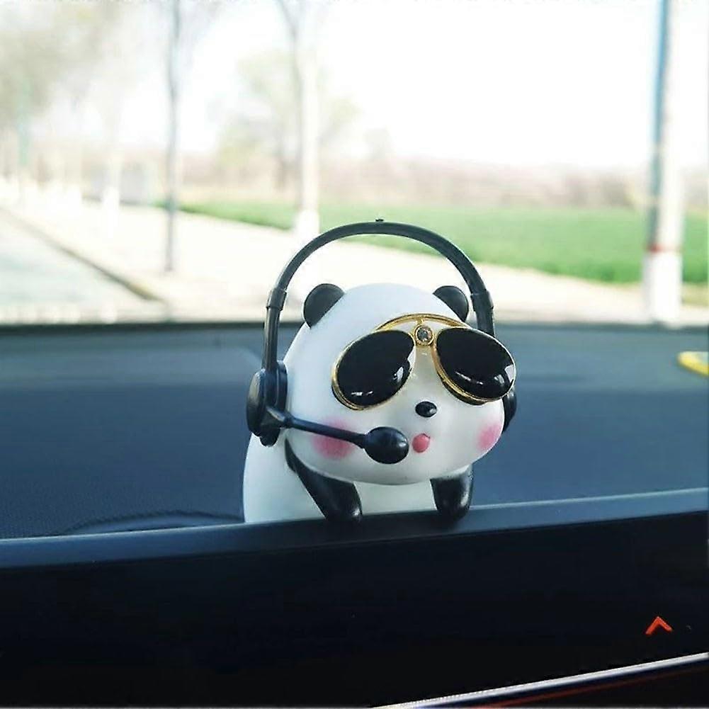 Stylish Rear View Mirror Decoration for Cars, Cute Panda Design, Durable Material, Ideal for Car Enthusiasts