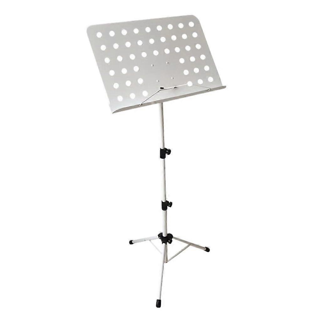 Adjustable and Foldable Music Stand – Compatible with Erhu, Guzheng, Guitar, Pipa – Sturdy and Thick White Music Stand