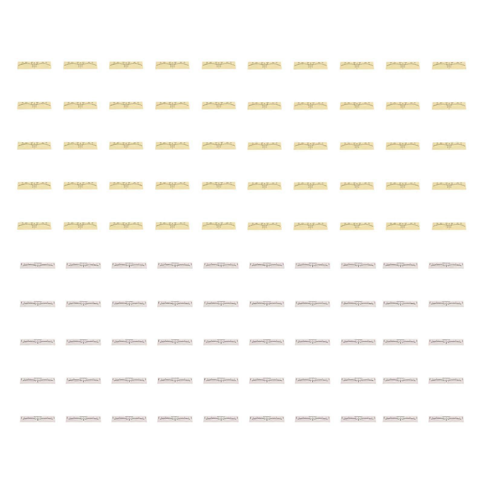 100pcs Adhesive Eyebrow Ruler Disposable Eyebrow Ruler Stencils Eyebrow Guide Measuring StickersYMMR)