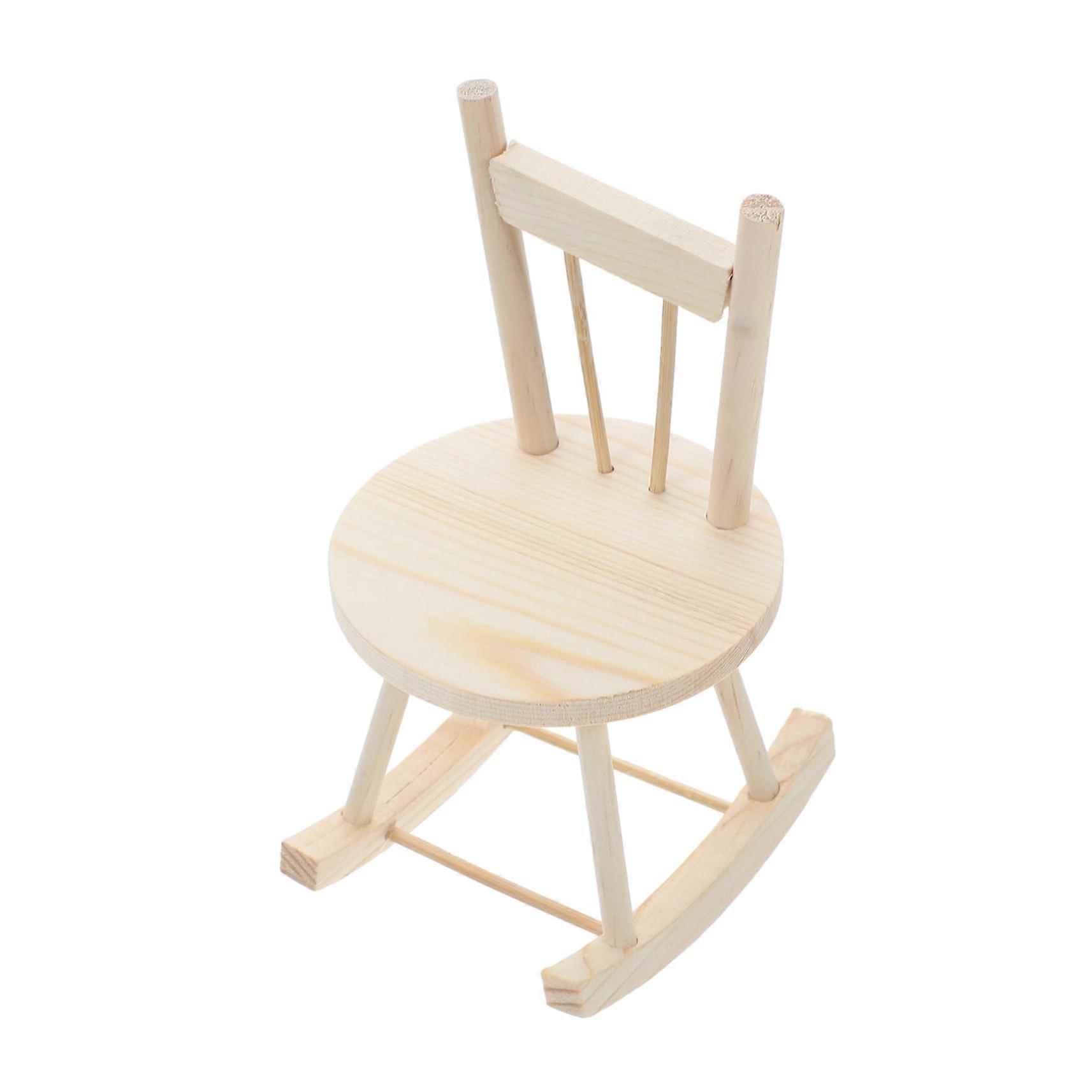 1piece miniature wooden chair for unfinished craft project, beige, creativity and interactive learning for girls, for creative DIY projects.
