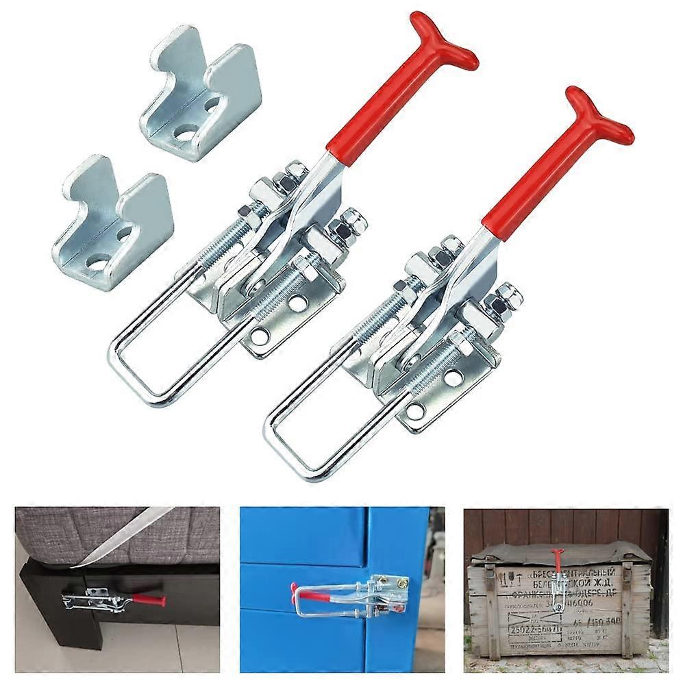Toggle Lever Tensioners Pack Of 2, GH-431, 318 Kg / 701 Lbs, Quick Release, Non-Slip Toggle Clamp For Welding
