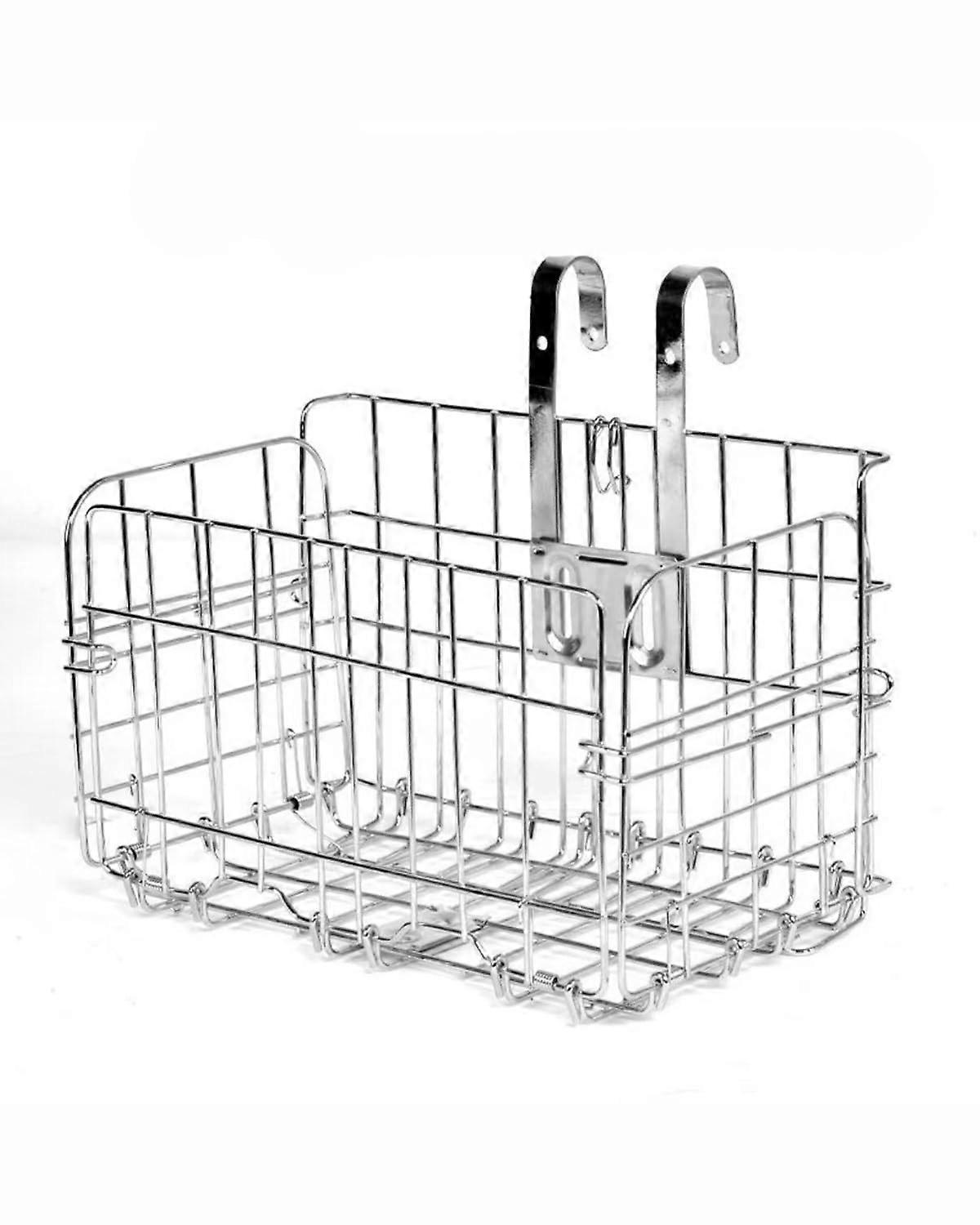 Bicycle basket suitable for mountain bike, front hanging, rear frame, foldable with hooks.