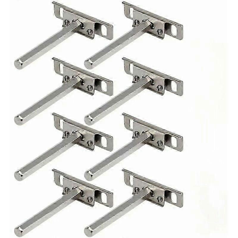 8Pcs Metal Floating Shelf Brackets Wall Mounted Discreet Shelf Brackets Storage Shelf Support Invisible Floating Shelf Brackets