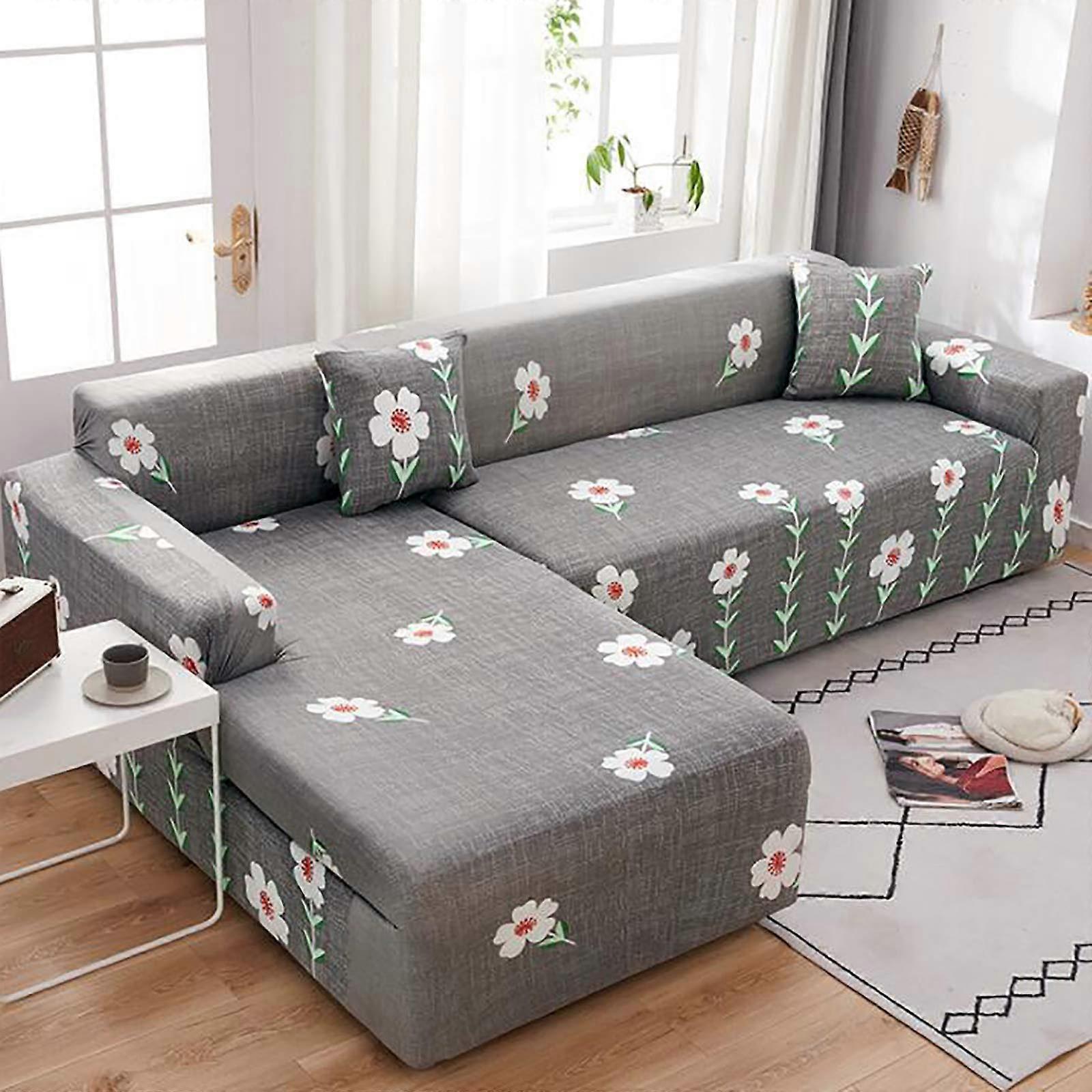 Elastic Printed Sofa Covers for 1 2 3 4Seater, Washable AntiSlip Stretch Couch Slipcover Ref: 8977