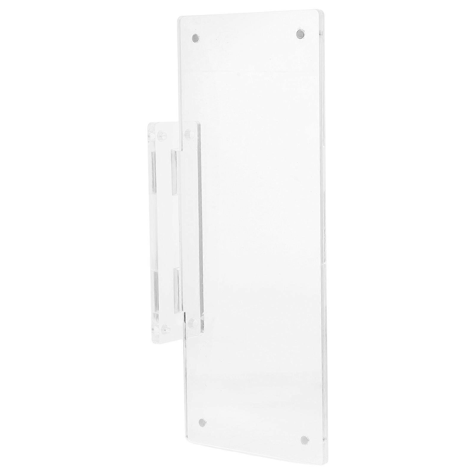 Office Decorations Acrylic Office Etiquette Sign Replaceable Card Wall Mountable Clear 11.4×4.9×2in 1Pcs