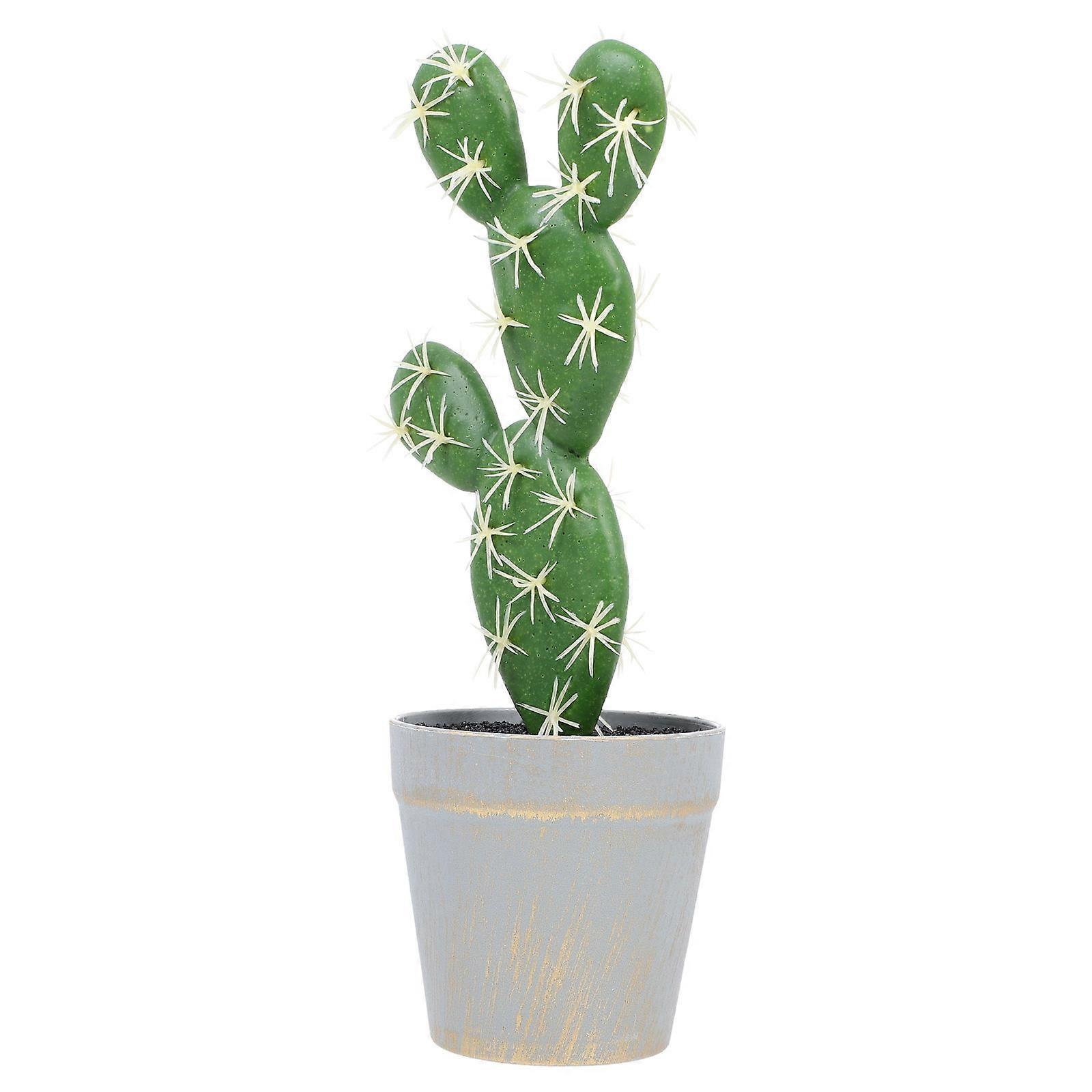 Simulation Cactus Decor Cactus Bonsai Model Ornament Potting Statue Decoration