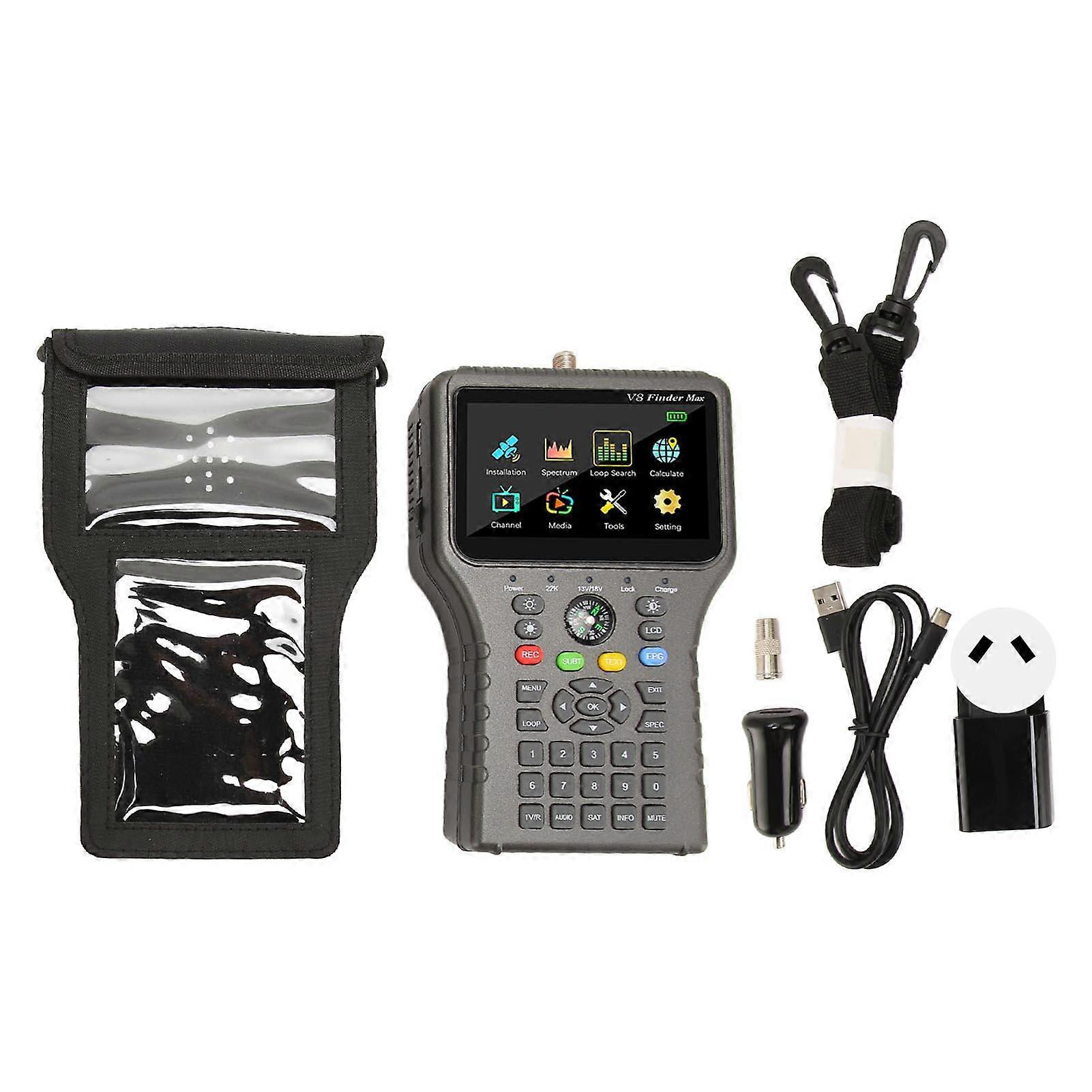 V8 Finder Max Digital Satellite Finder - 4.3" LCD, DVB S2X/S2, H.265, AU Plug