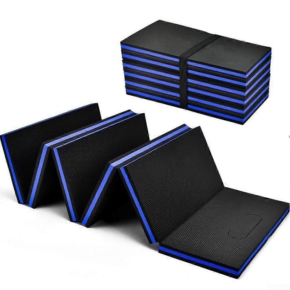 6fold auto knee mat, waterproof, EVA foam cushion, portable, garage, workshop, knee pads, garden, foldable mat (blue)