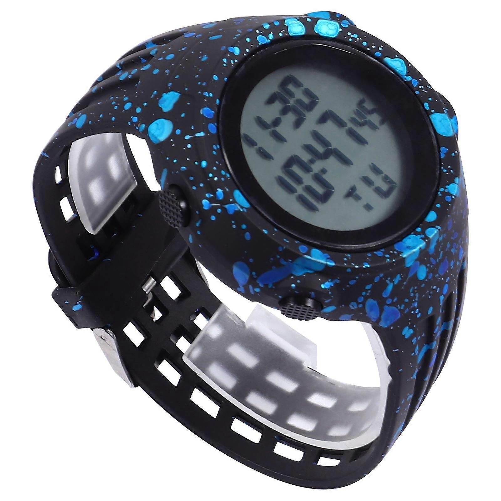 Waterproof Led Display Teaching Reading Round Simple Design Children Watch For Kids Birthday Party 1Pack