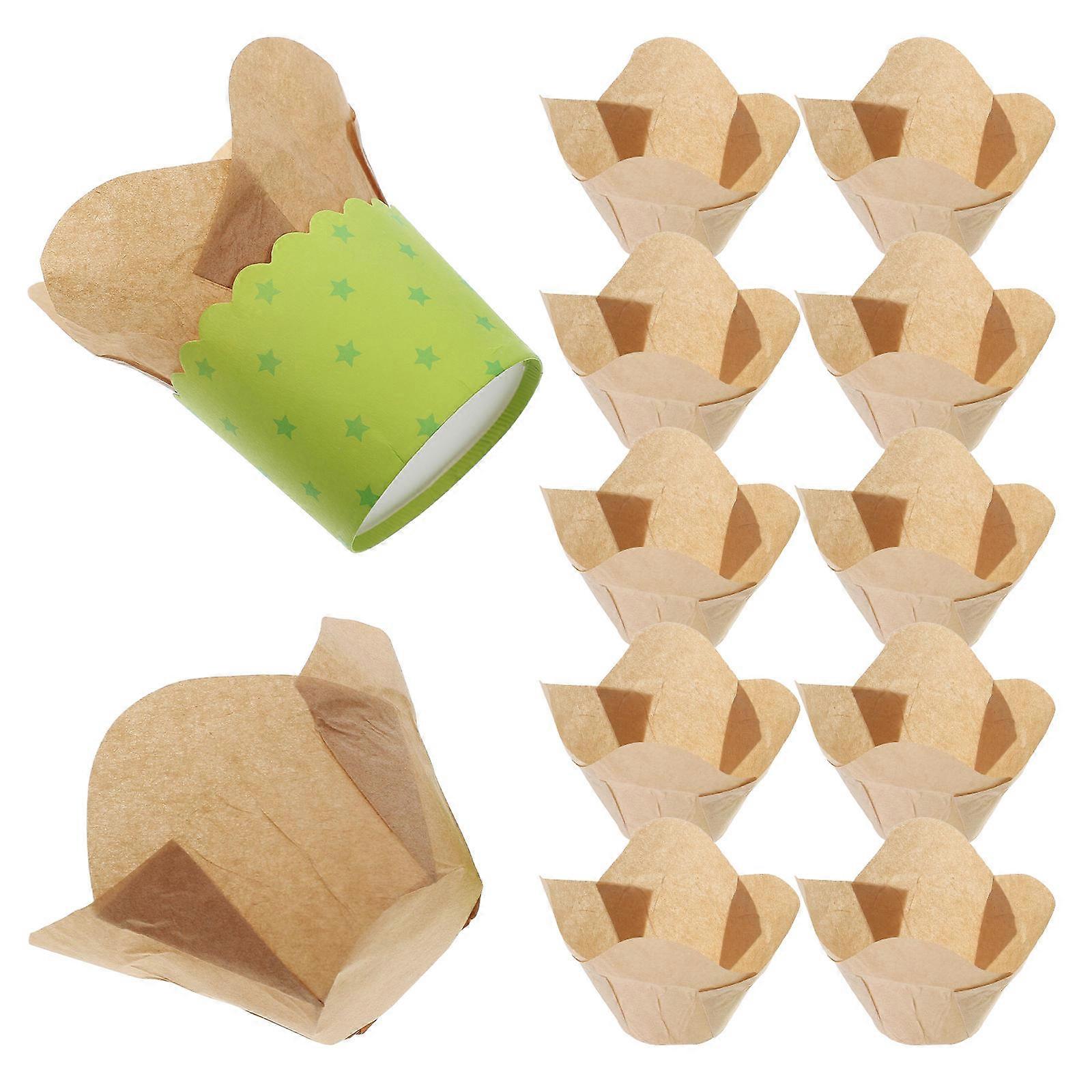 Baking Paper Cups Standard Size Baking Cups For Professional Bakers Celebrations 5X5X7CM 100Pcs