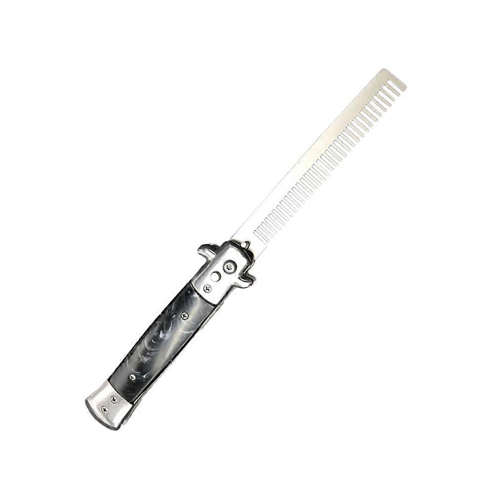 Stainless Steel Comb Sanding Surface Beard Grooming Travel Size 1Pack