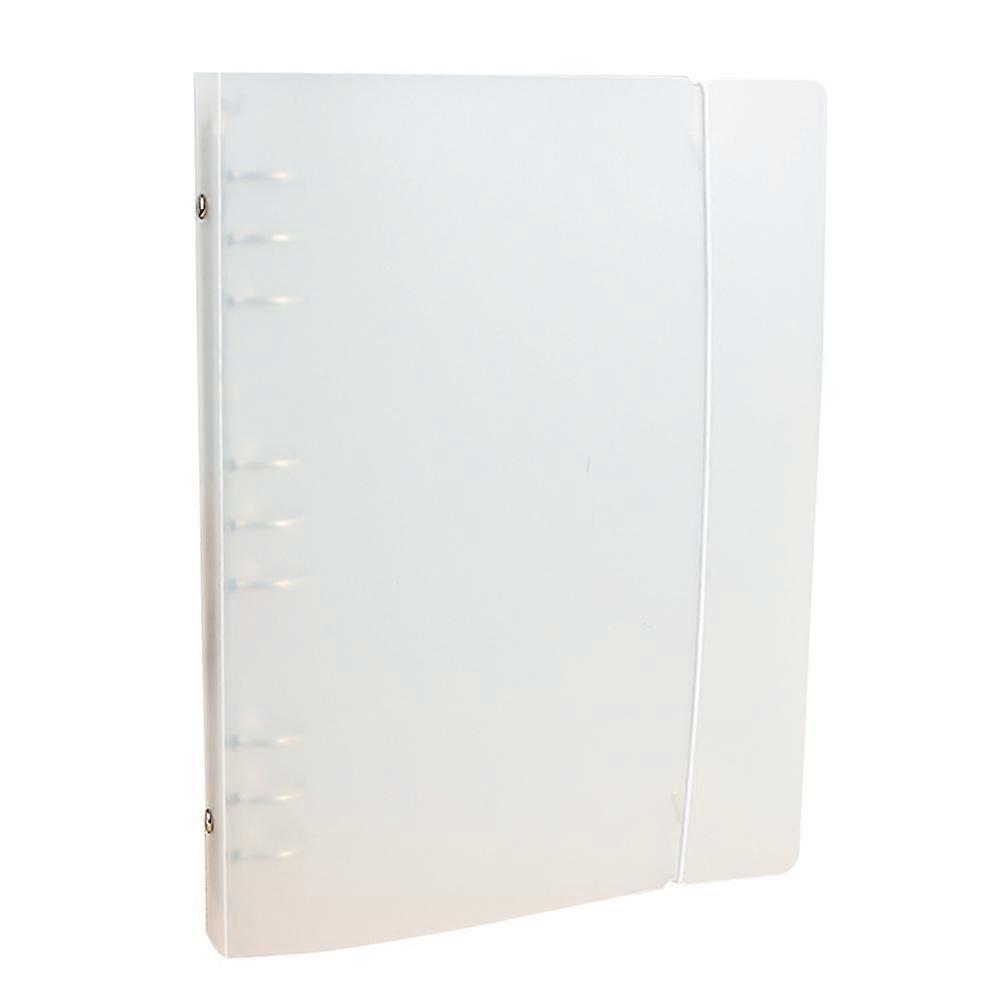 White Plastic Document Folders with Round Rings for Loose Leaf Sheets Perfect for Home Office or School Use B5 Size
