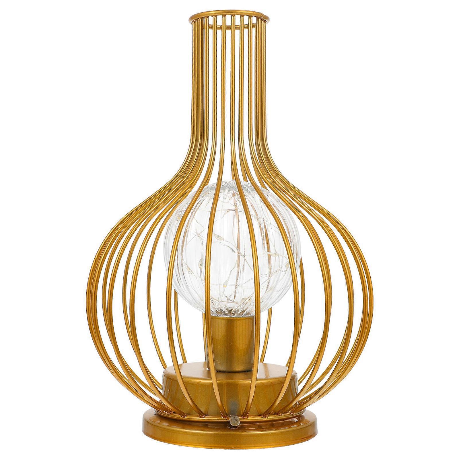 Iron Lamp Shape Table Light Craftsmanship Golden 24X10X4.5CM 1Set