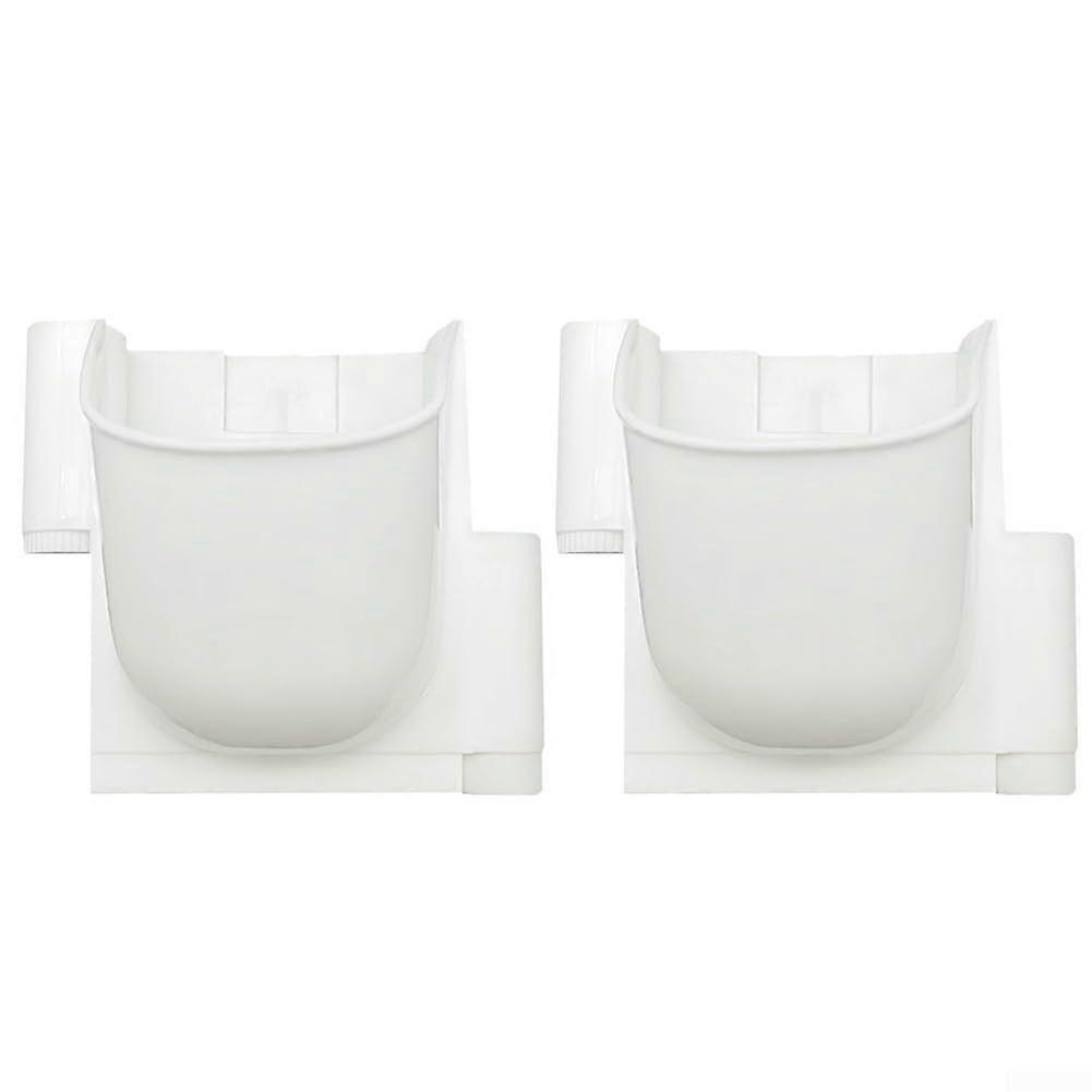 Vertical Planter Boxes 2-Pack, Soil-Less Wall-Mounted Planters, White Plastic Fence Boxes For Bonsai, 3D Planting Troughs