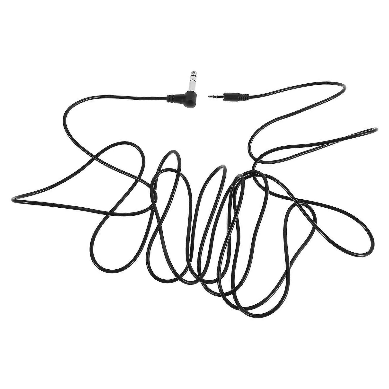 Right Angle Male to Male Audio Cable for Microphone, Laptop, Speaker, Headphone – Durable, Easy to Use – Black