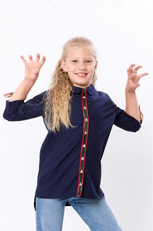 Stylish Girls’ Blouse – Ink Blue Color & Soft Fabric, Any season,  HC 6137-081