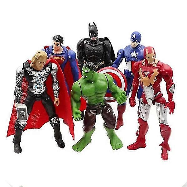 6 יחידות דמויות פעולה של גיבורי על של מארוול DC, סט צעצועים, מתנה לילדים [HK]