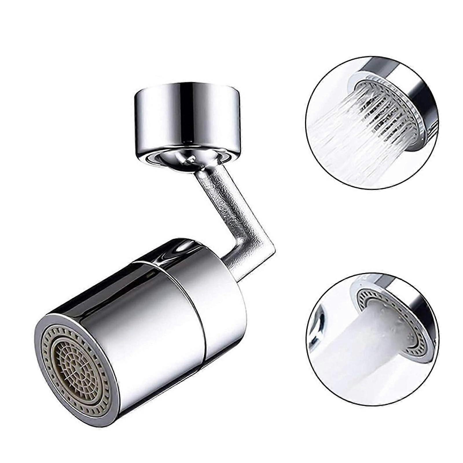 ZHGUIMING 720/1080° Universal Swivel Faucet, DualMode Spray Head, Sink Robotic Arm