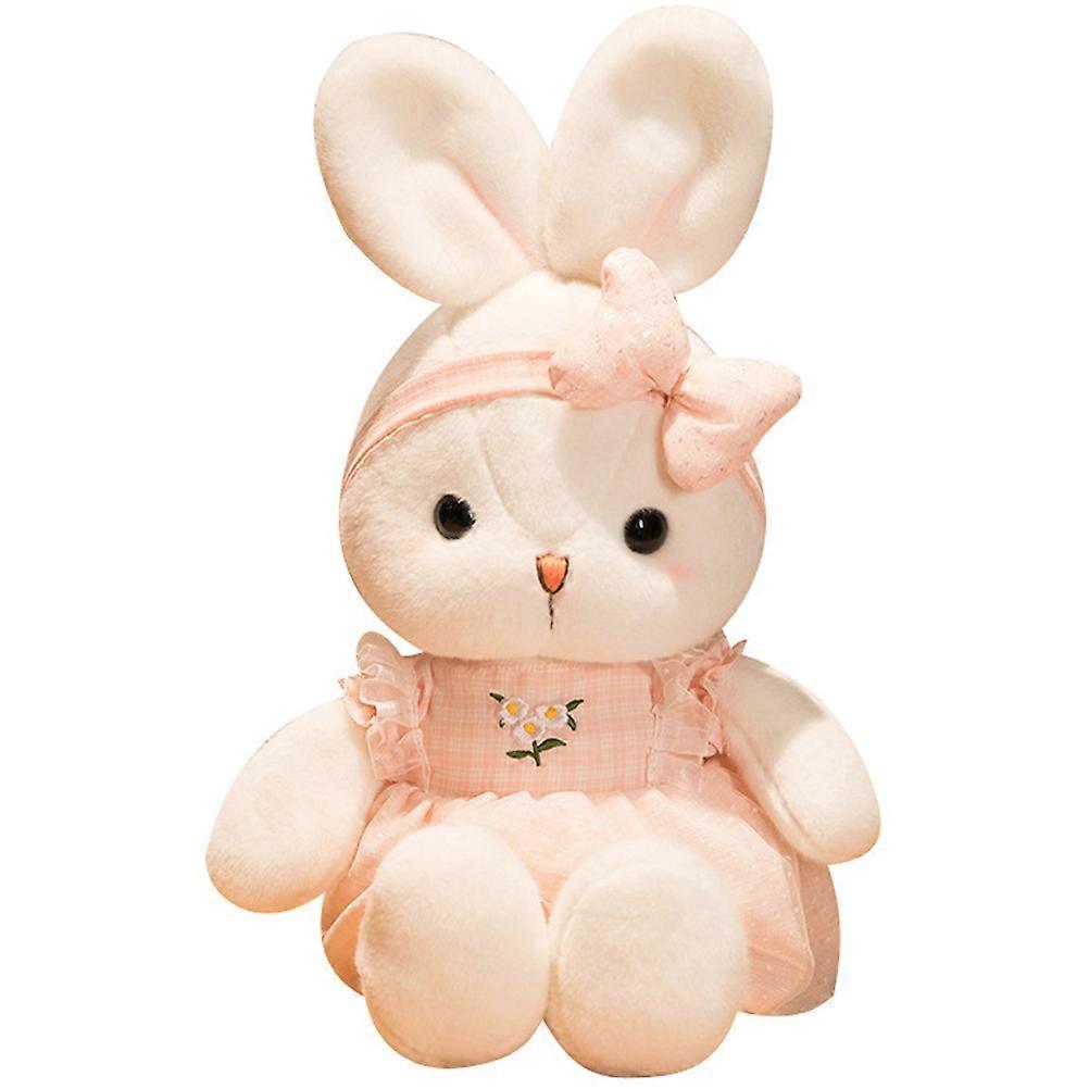 Huggable Stuffed Bunny Toy For Children In Pink Color Ideal For Festival Decorations And Gifts 1Pcs