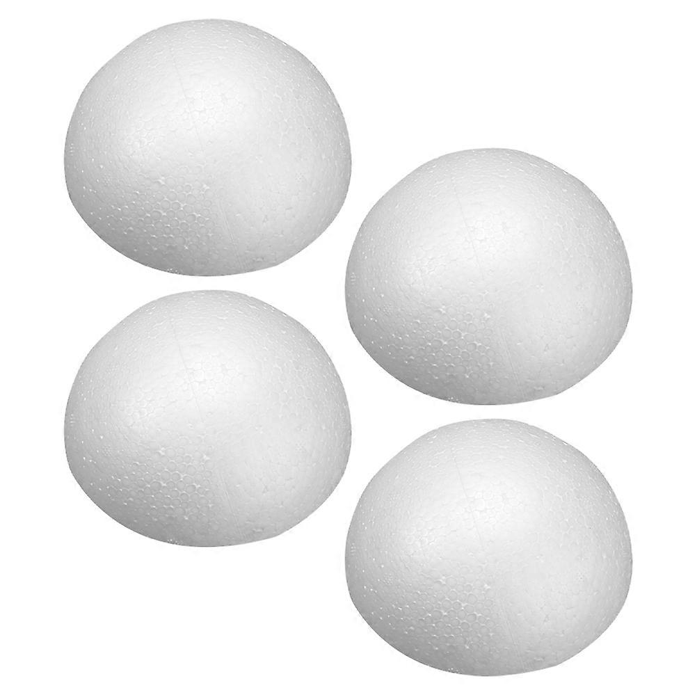 4pcs Half Foam Balls for DIY Craft Projects 1 Set White Polystyrene Hemispherical Flower Arrangement Inserts