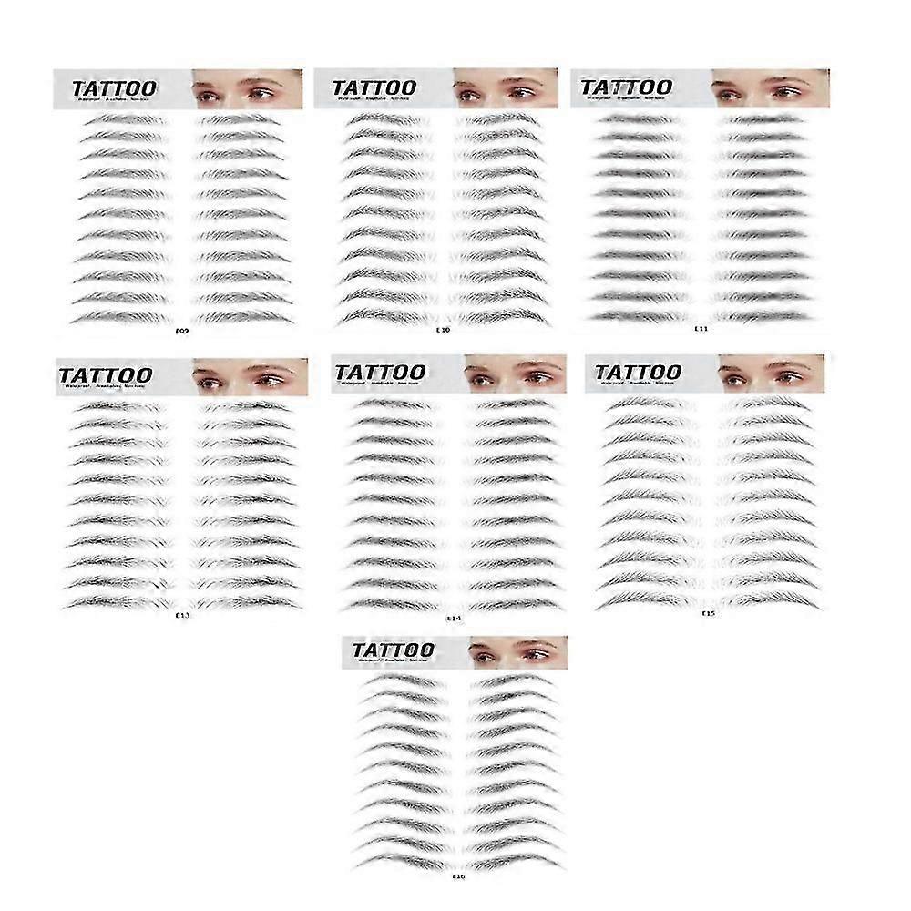 3D Eyebrows Tattoo Real Look Sticker False Eyebrow Waterproof Stick On Makeup