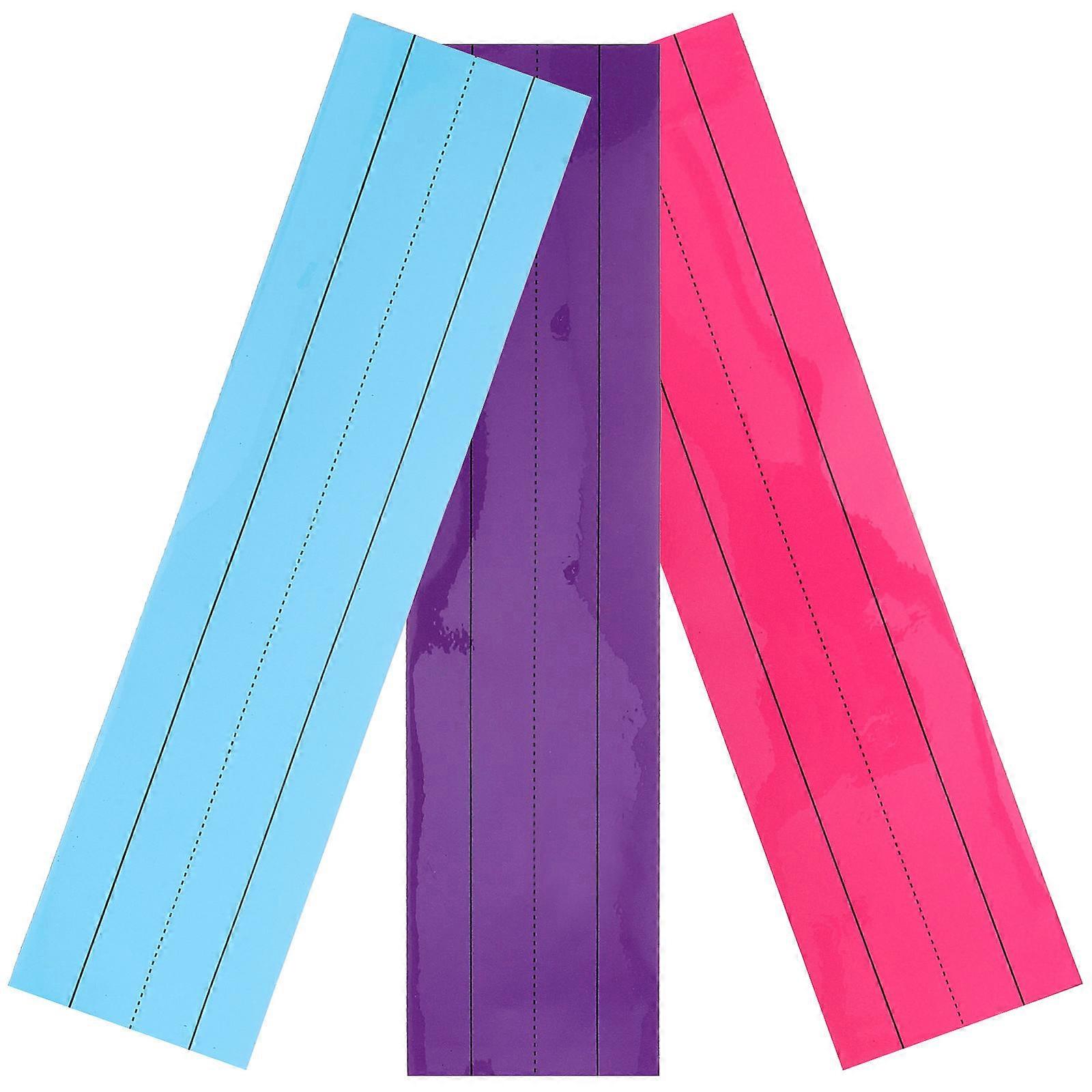 3pcs Magnetic Sentence Strips for Whiteboard, Lined Dry Erase Strips in Deep Red, Easy Install for Classroom and Office Use