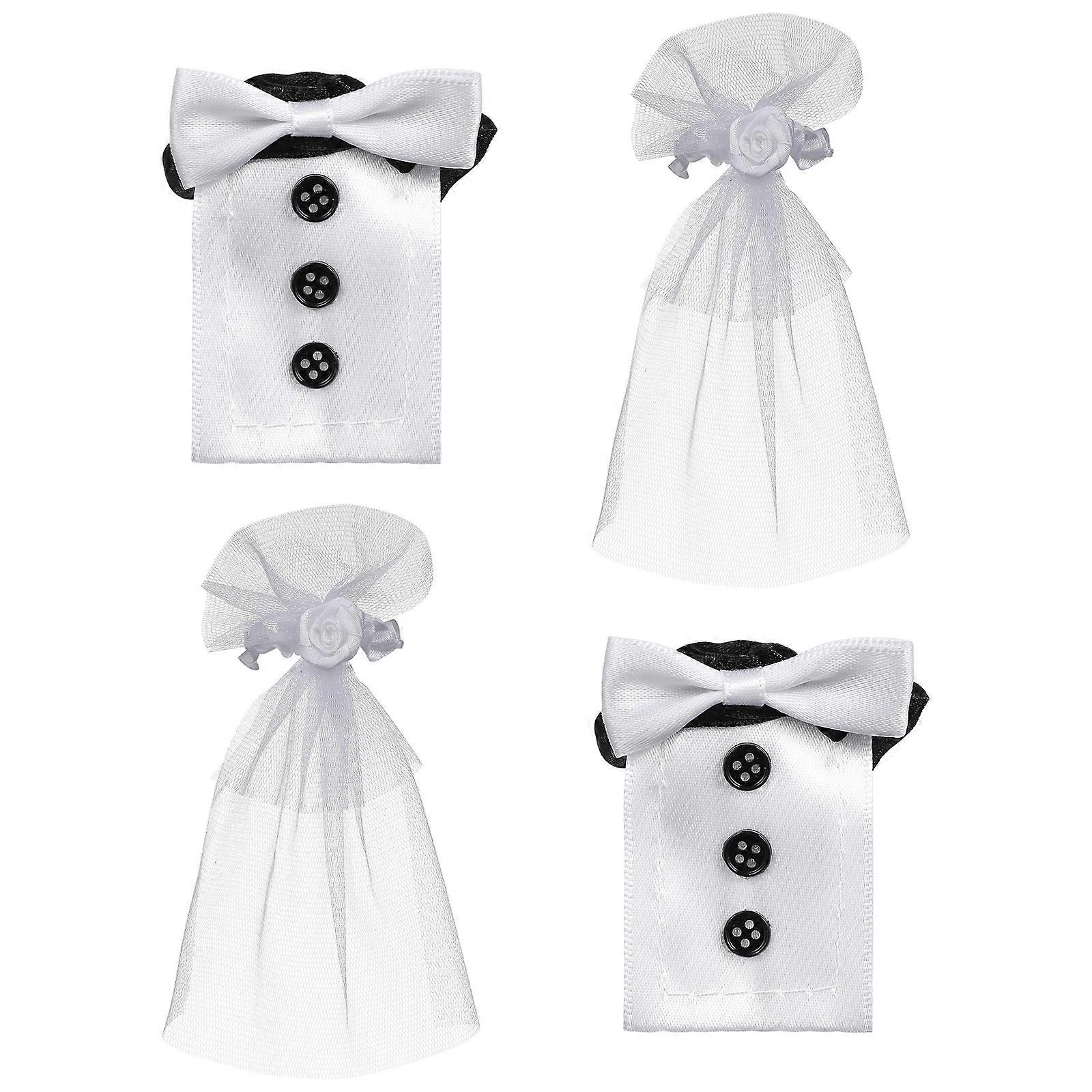 2pcs Wedding Set Elegant Decor for Valentine's Day Sophisticated Tuxedo Design Celebratory Craftsmanship