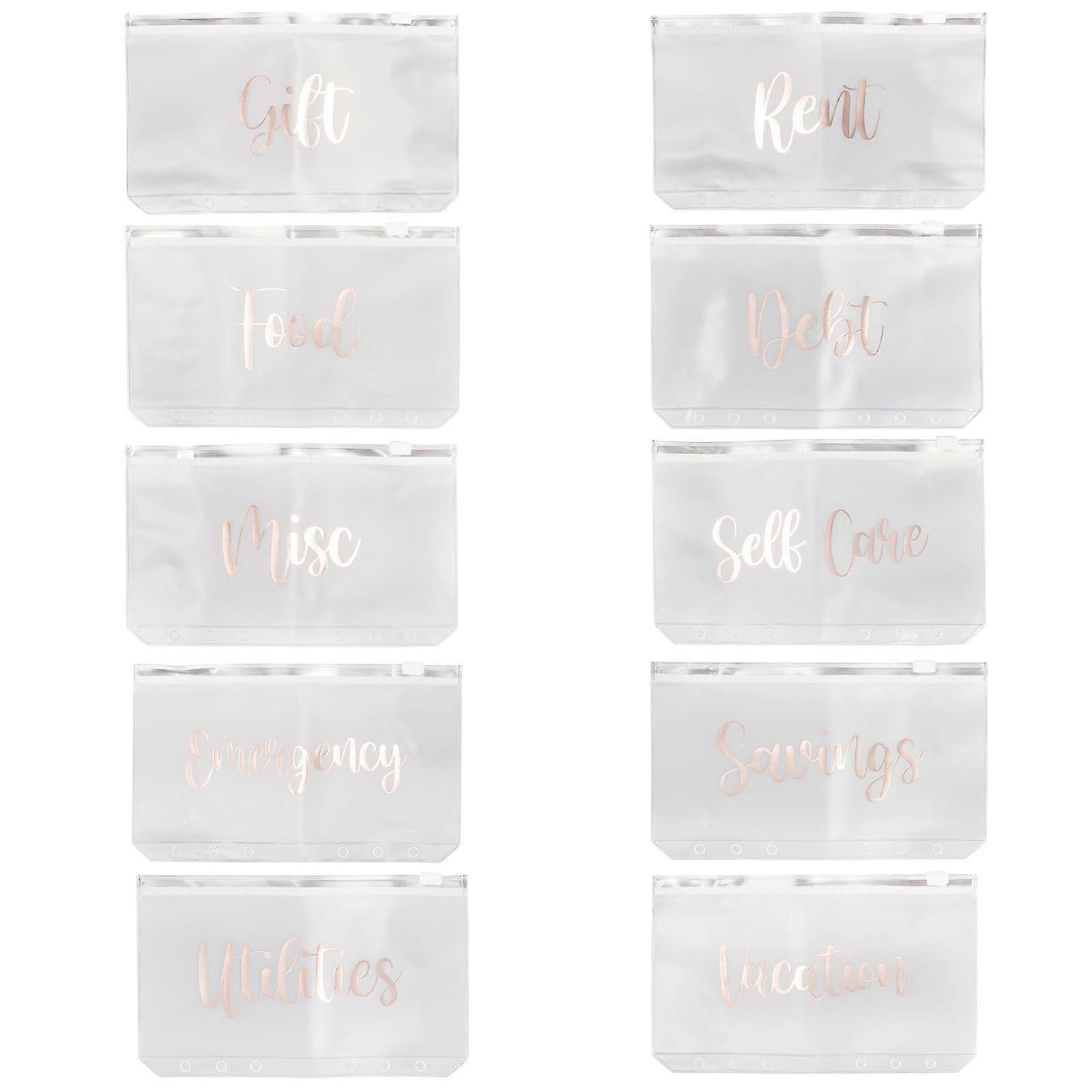 Document Pouch Plastic File Folder for Office Workers and Students Simple Design 10Pack