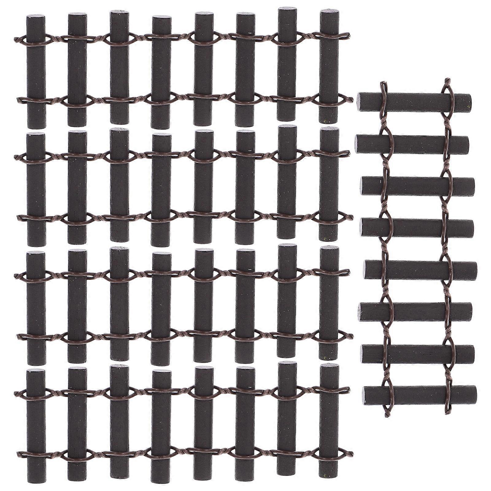 Wooden Mini Fence for Decoration with Realistic Appearance and Smooth Surface 10pcs