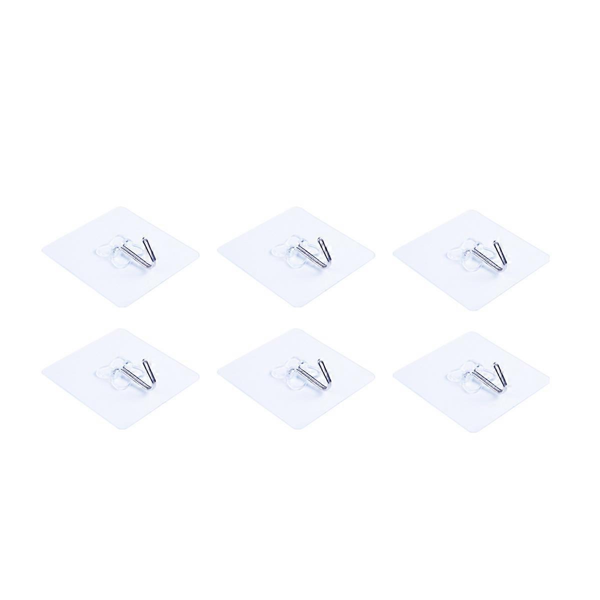 Adhesive Waterproof Hooks Clover Hooks for Hanging 6Pack Multi Color