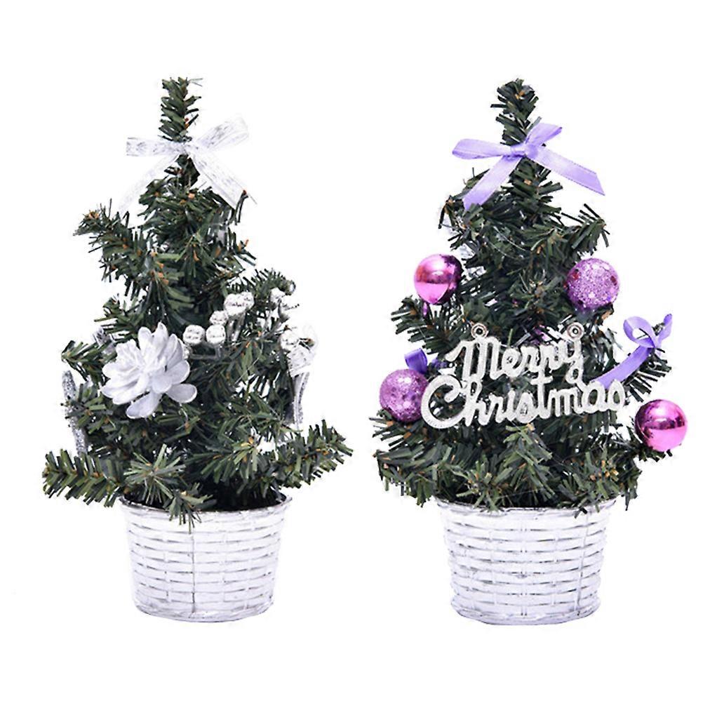 Compact Christmas Ornament, Festive Tree Ideal for Home and Office Use